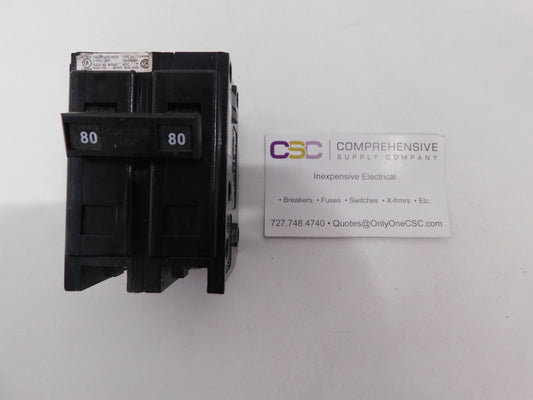 BAB2080 - Cutler Hammer 80A Amp 2P Pole 10kA@240V Bolt On Circuit Breaker