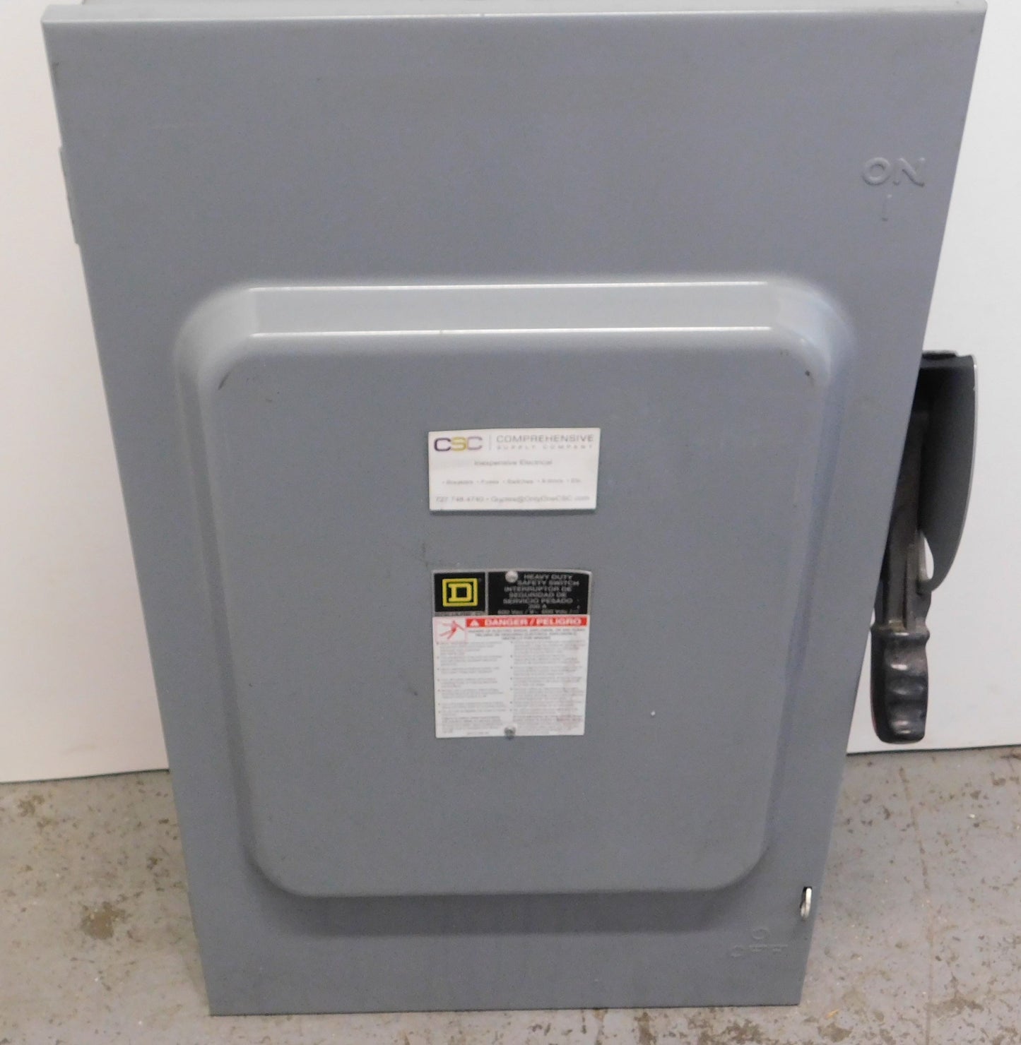 H364N - Square D 200A Amp 3P Pole 600V Nema 1 Fusible Heavy Duty Safety Switch W/Neutral