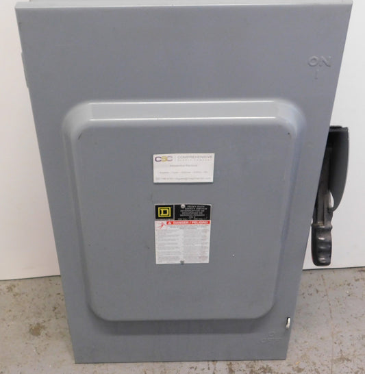 H364N - Square D 200A Amp 3P Pole 600V Nema 1 Fusible Heavy Duty Safety Switch W/Neutral