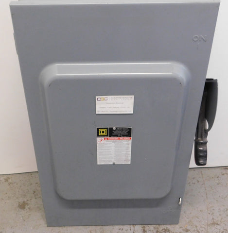 H364N - Square D 200A Amp 3P Pole 600V Nema 1 Fusible Heavy Duty Safety Switch W/Neutral