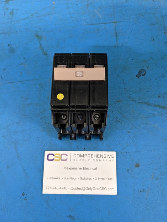 CH335 - Cutler Hammer 35A Amp 3P Pole 10kA@240V Plug On Circuit Breaker