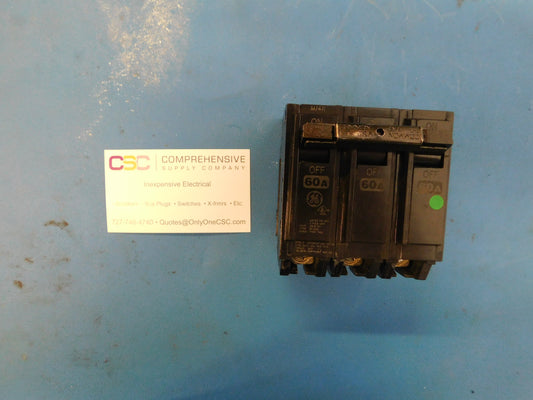 THQL32060 - GE 60A Amp 3P Pole 10kA@240V Plug On Circuit Breaker