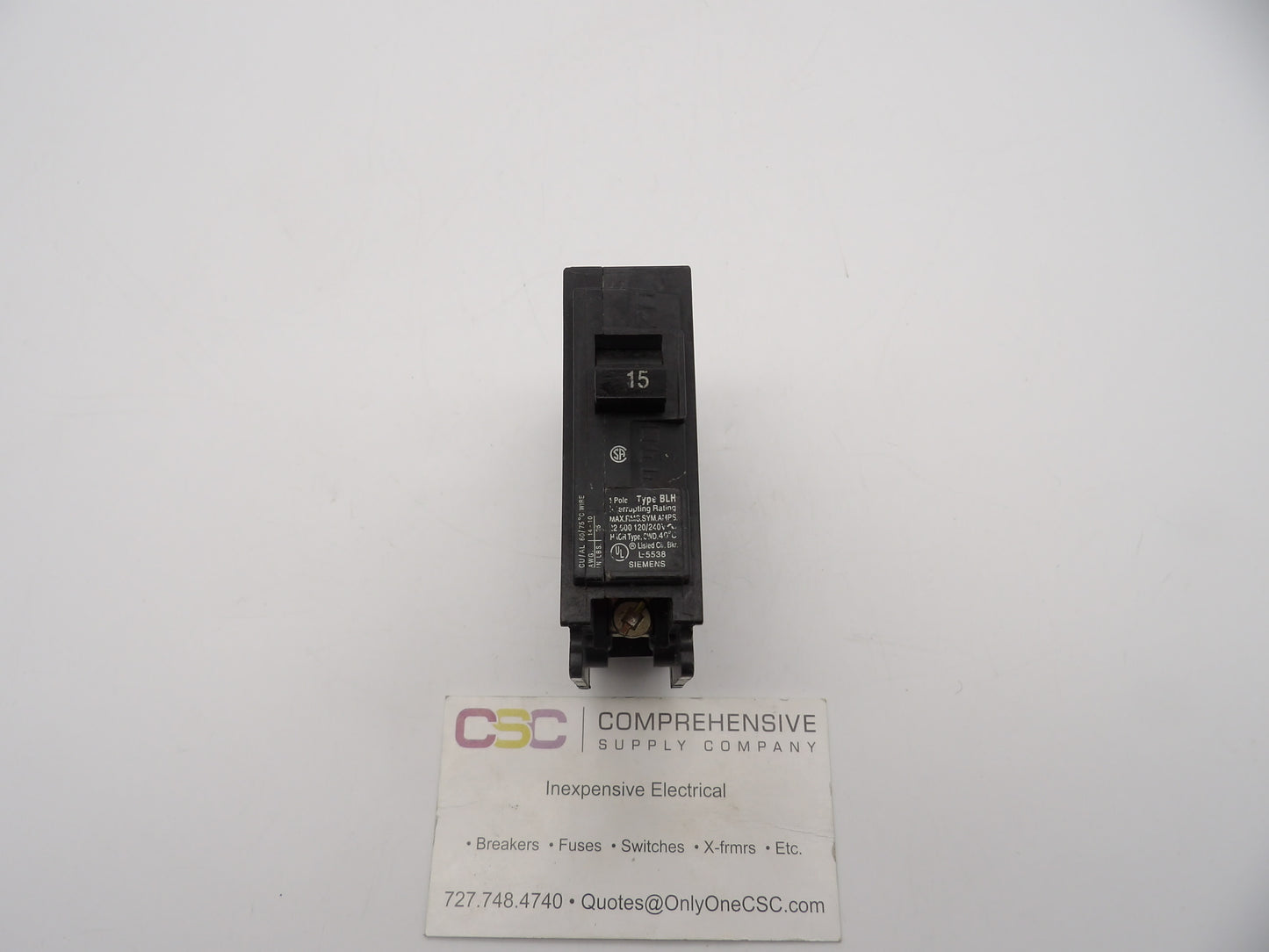 B115H - Siemens 15A Amp 1P Pole 22kA@120/240V Bolt On Circuit Breaker