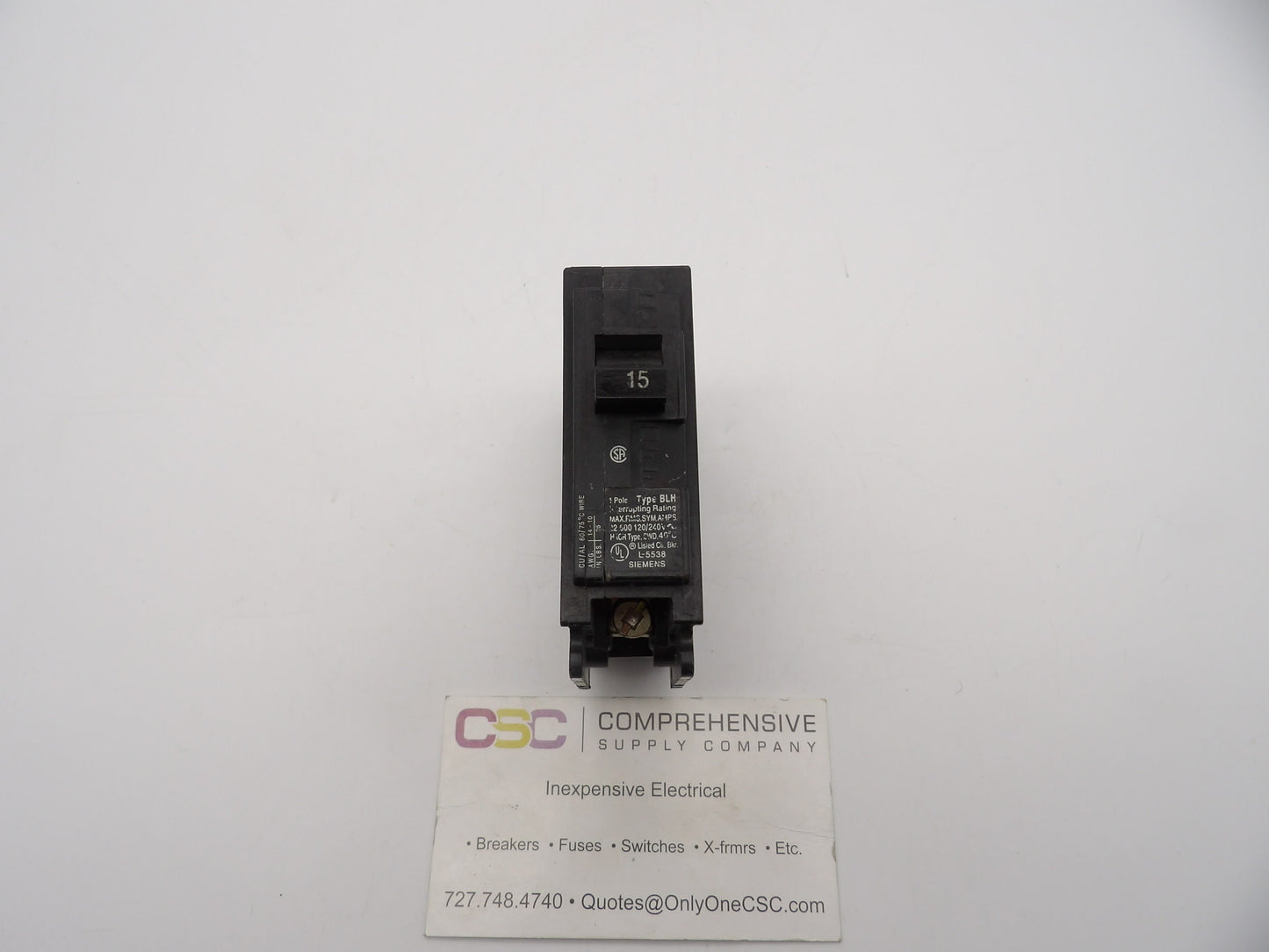B115H - Siemens 15A Amp 1P Pole 22kA@120/240V Bolt On Circuit Breaker
