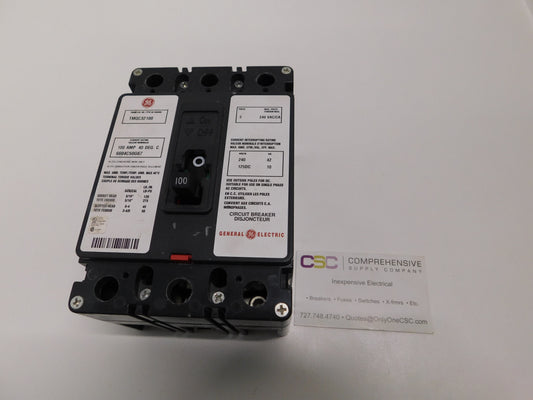 TMQC32100 - GE 100A Amp 3P Pole 42kA@240V Bolt On Tenant Main Circuit Breaker