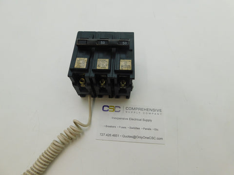 Q25000S01 - Siemens 50A Amp 2P Pole 10kA@120/240V Plug On Circuit Breaker W/120V Shunt Trip