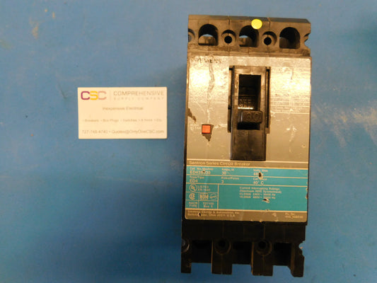 ED43B030 - Siemens 30A Amp 3P Pole 18kA@480V Bolt On Circuit Breaker W/Gray Label