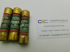 384060 - Jefferson Electric 60A Amp 250V Non-Indicating Cartridge Fuse - 3 Pack