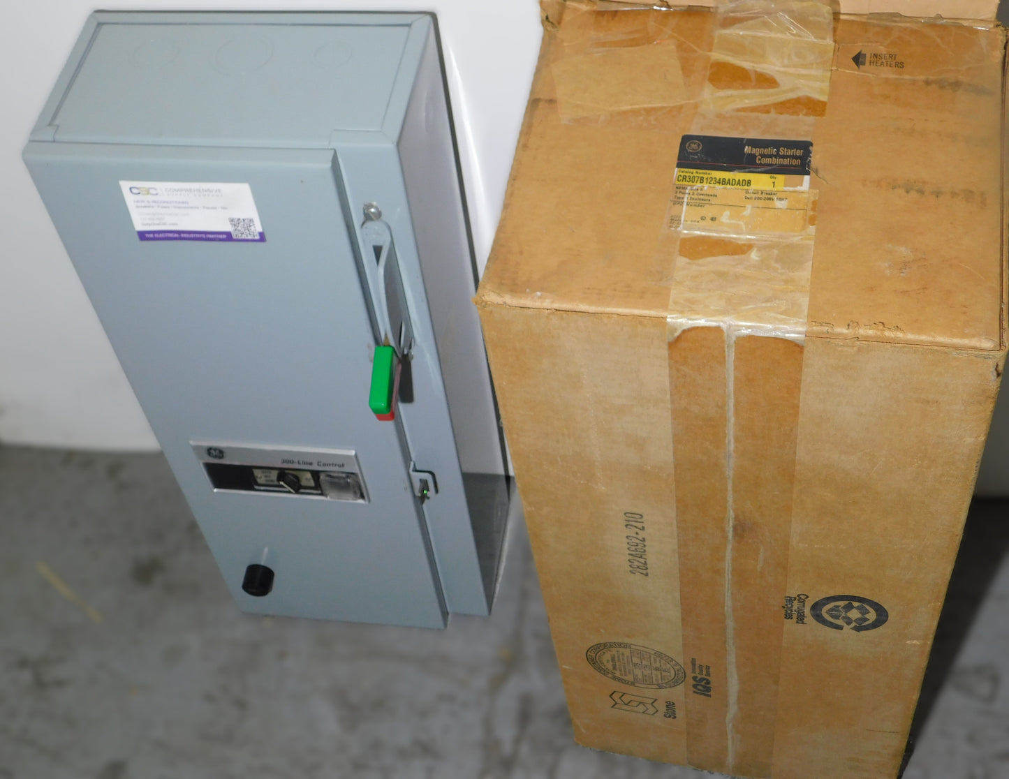 CR307B1234BADADB - GE Size 0 3P Pole 600V Combination Motor Starter W/Breaker, Nema 1 Enclosure & 200-208V Coil