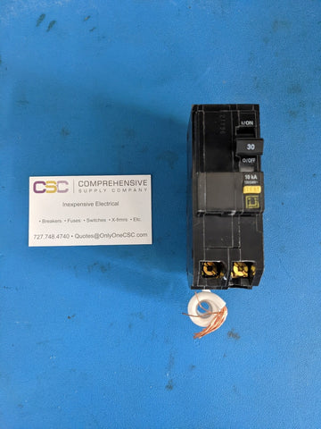 QO230GFI - Square D 30A Amp 2P Pole 10kA@120/240V Plug On Ground Fault GFCI Circuit Breaker