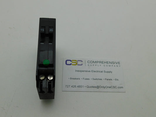 QO1520 - Square D 15A/20A Amp 2X1P Pole 10kA@120/240V Plug On Duplex Circuit Breaker