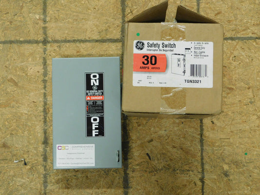 TGN3321 - GE 30A Amp 3P Pole 240V Nema 1 Non-Fusible Safety Switch
