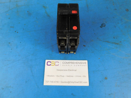 CH250 - Cutler Hammer 50A Amp 2P Pole 10kA@120/240V Plug On Circuit Breaker W/Red Handle, Metal Foot & Half Notch