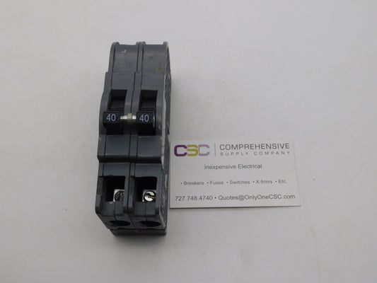 UBIZ-240 - Connecticut Electric 40A Amp 2P Pole 10kA@120/240V Plug On Zinsco Replacement Circuit Breaker