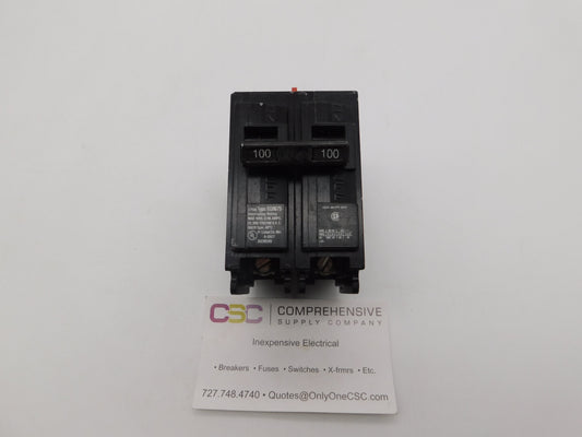 EQ9675 - Siemens 100A Amp 2P Pole 22kA@120/240V Plug On Circuit Breaker W/Tab