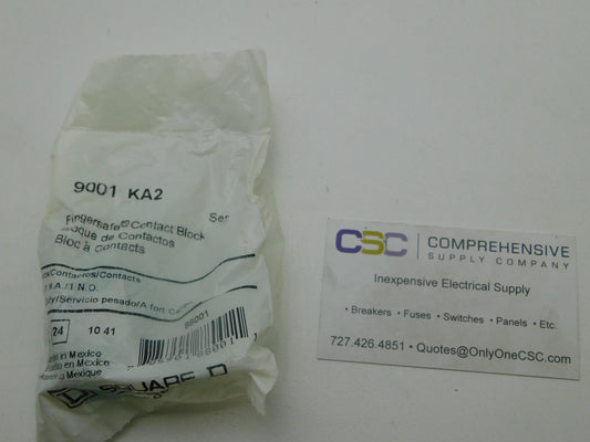 9001KA2 - Square D 10A Amp 1P Pole 600V Contact Block 30Mm Pushbotton W/1-No