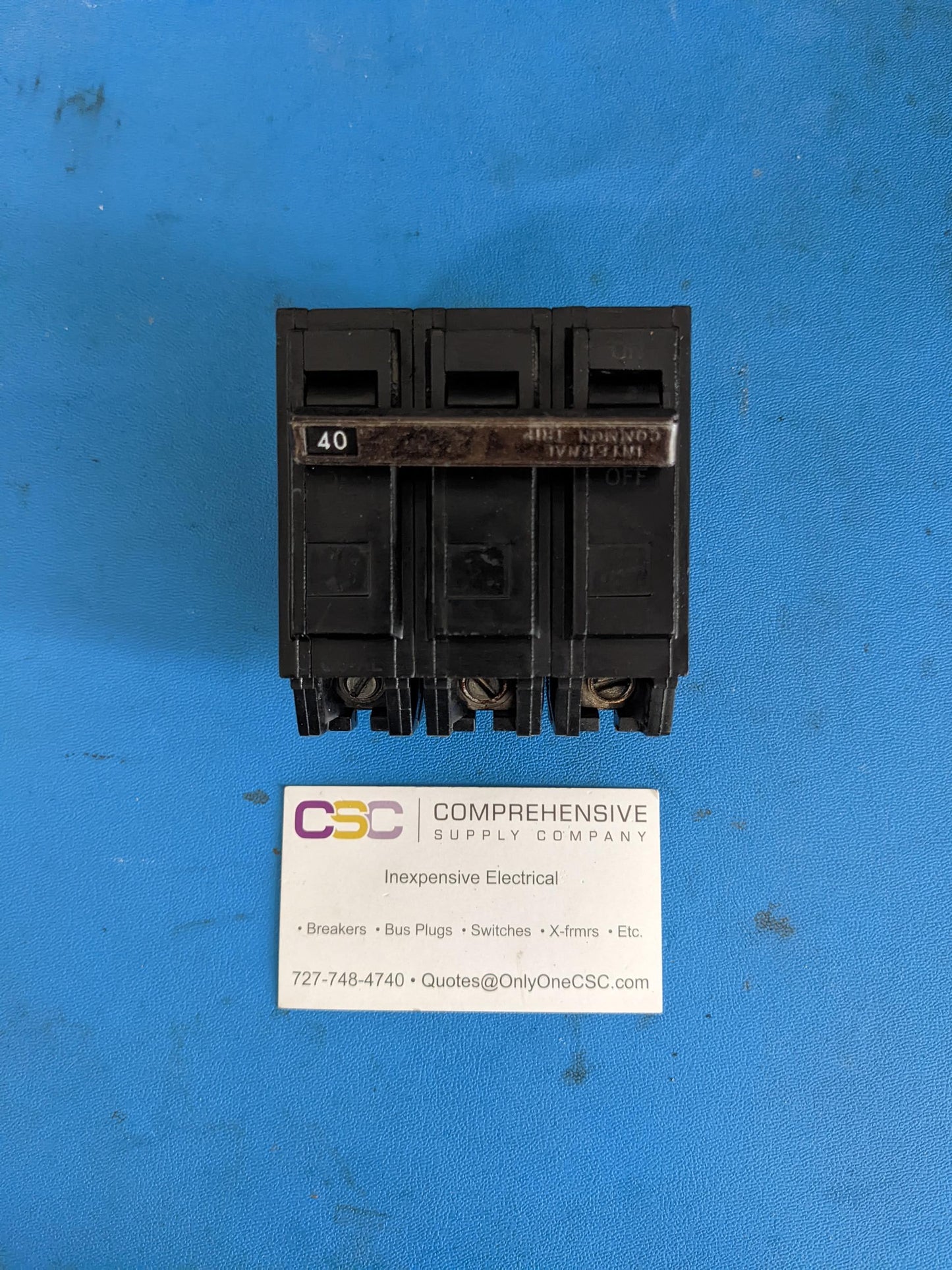 THQB32040 - GE 40A Amp 3P Pole 10kA@240V Bolt On Circuit Breaker - Older Series