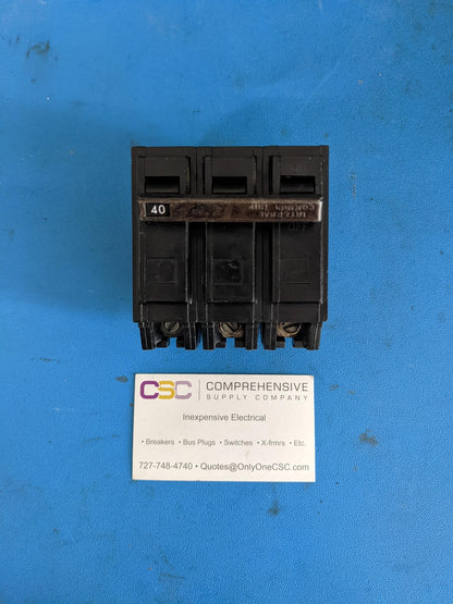 THQB32040 - GE 40A Amp 3P Pole 10kA@240V Bolt On Circuit Breaker - Older Series