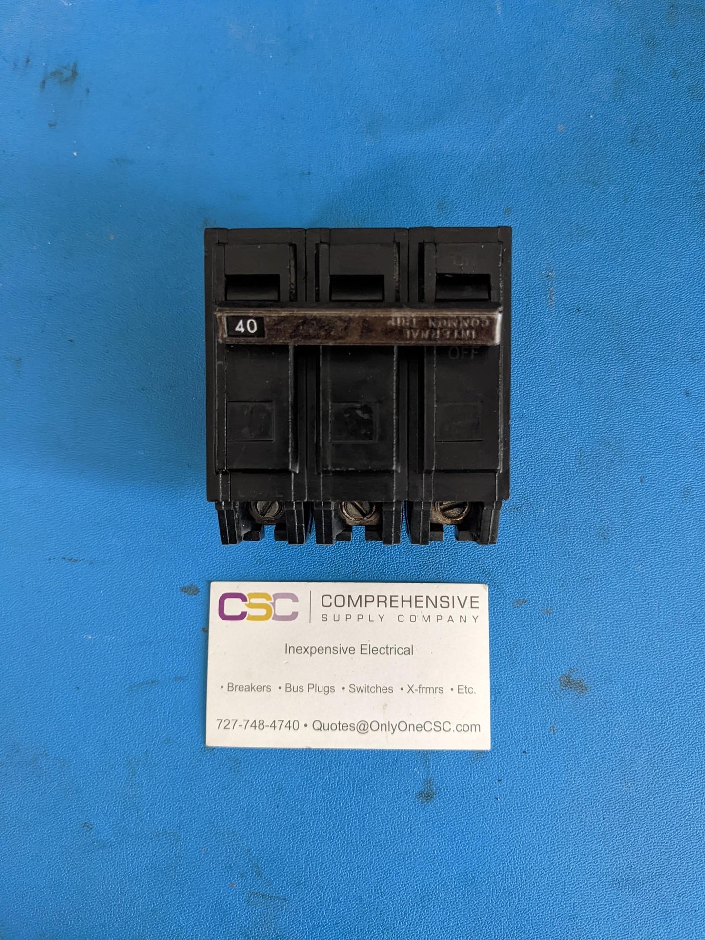THQB32040 - GE 40A Amp 3P Pole 10kA@240V Bolt On Circuit Breaker - Older Series