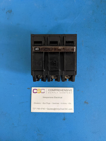 THQB32040 - GE 40A Amp 3P Pole 10kA@240V Bolt On Circuit Breaker - Older Series