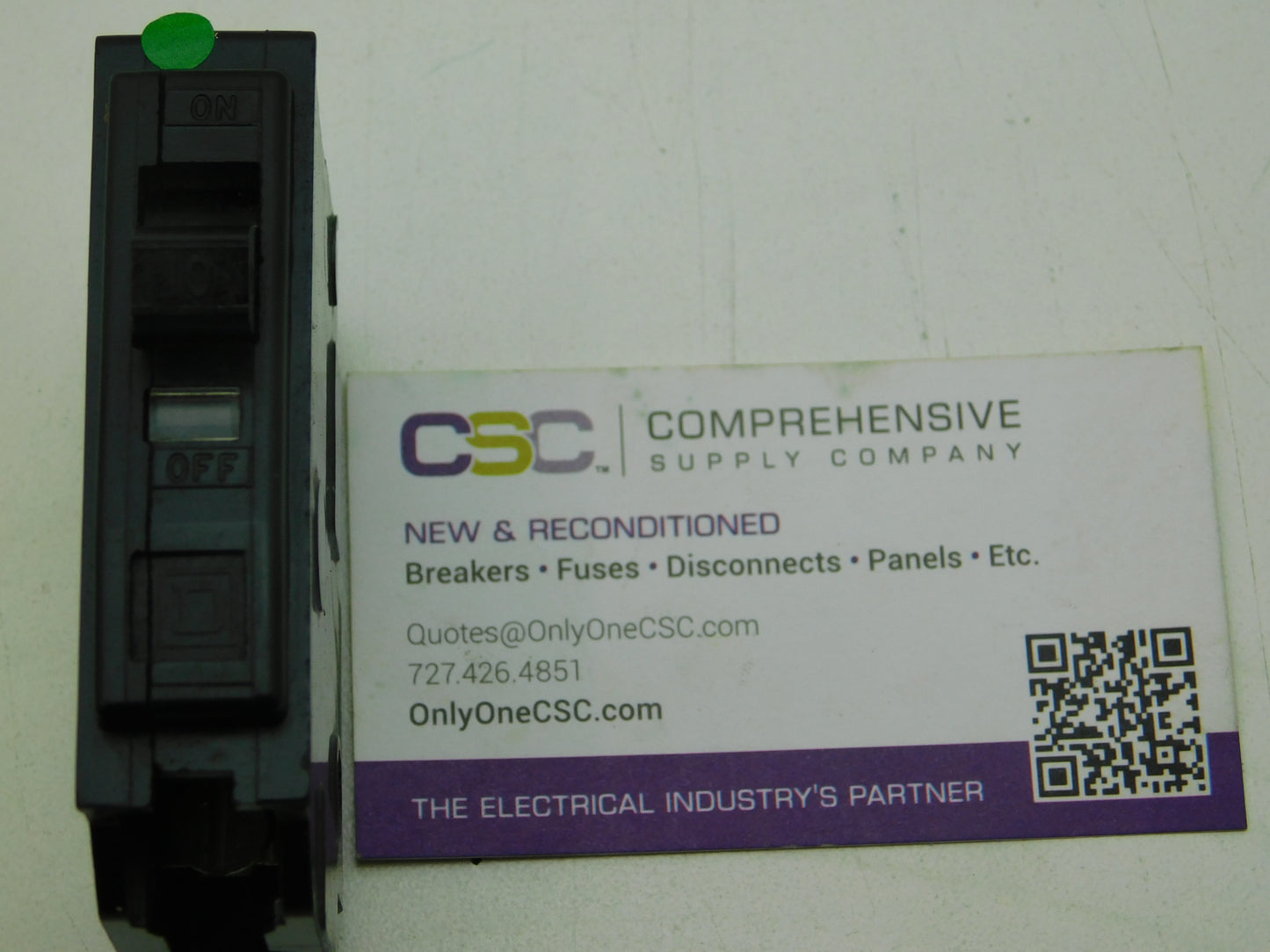 QO110 - Square D 10A Amp 1P Pole 10kA@120/240V Plug On Black Circuit Breaker