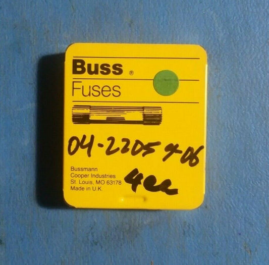 GMA-6A - Bussmann 6A Amp Fast Acting Glass Cartridge Fuse (4 Pack)