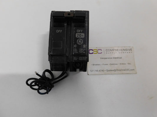 THQB1120ST1 - GE 20A Amp 1P Pole 10kA@120/240V Bolt On Circuit Breaker W/120V Shunt Trip