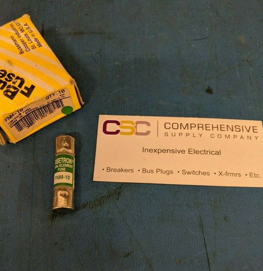 FNM-10 - Bussmann 10A Amp 250V Fusetron Dual Element Fnm Fuse