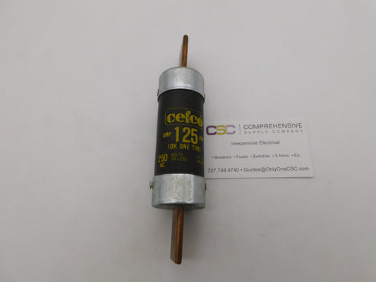 10KOTN-125 - Cefco 125A Amp 250V Class H One-Time Blade Fuse
