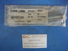 FL11K20 - Cooper 20A Amp K Type Fuse Link