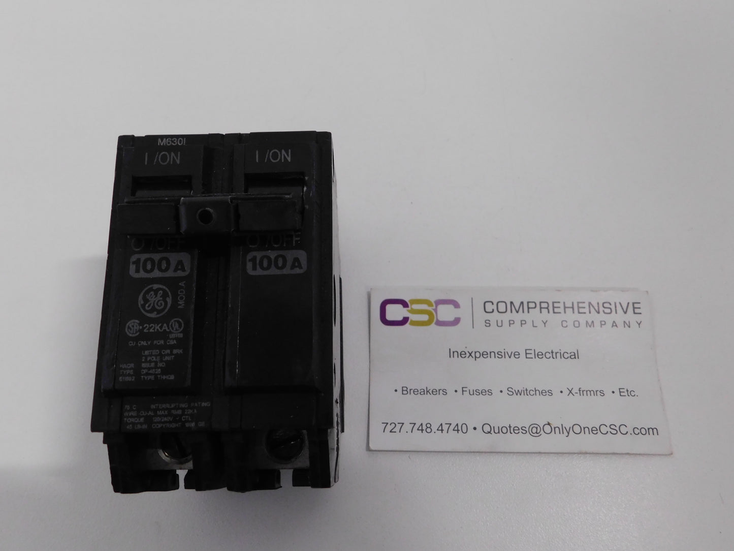 THHQB21100 - GE 100A Amp 2P Pole 22kA@120/240V Bolt On Circuit Breaker