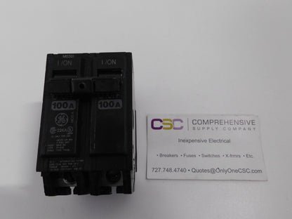 THHQB21100 - GE 100A Amp 2P Pole 22kA@120/240V Bolt On Circuit Breaker