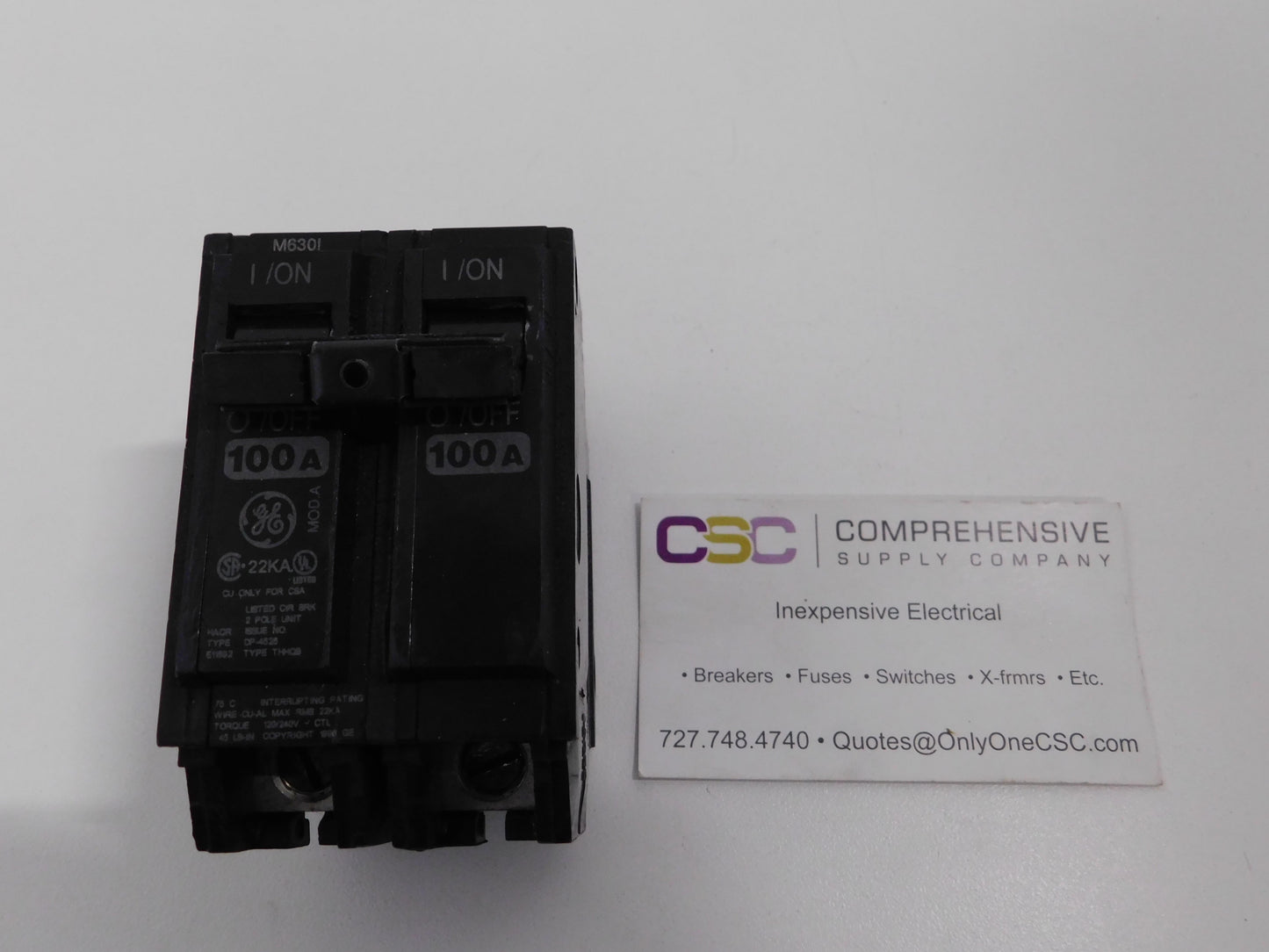 THHQB21100 - GE 100A Amp 2P Pole 22kA@120/240V Bolt On Circuit Breaker