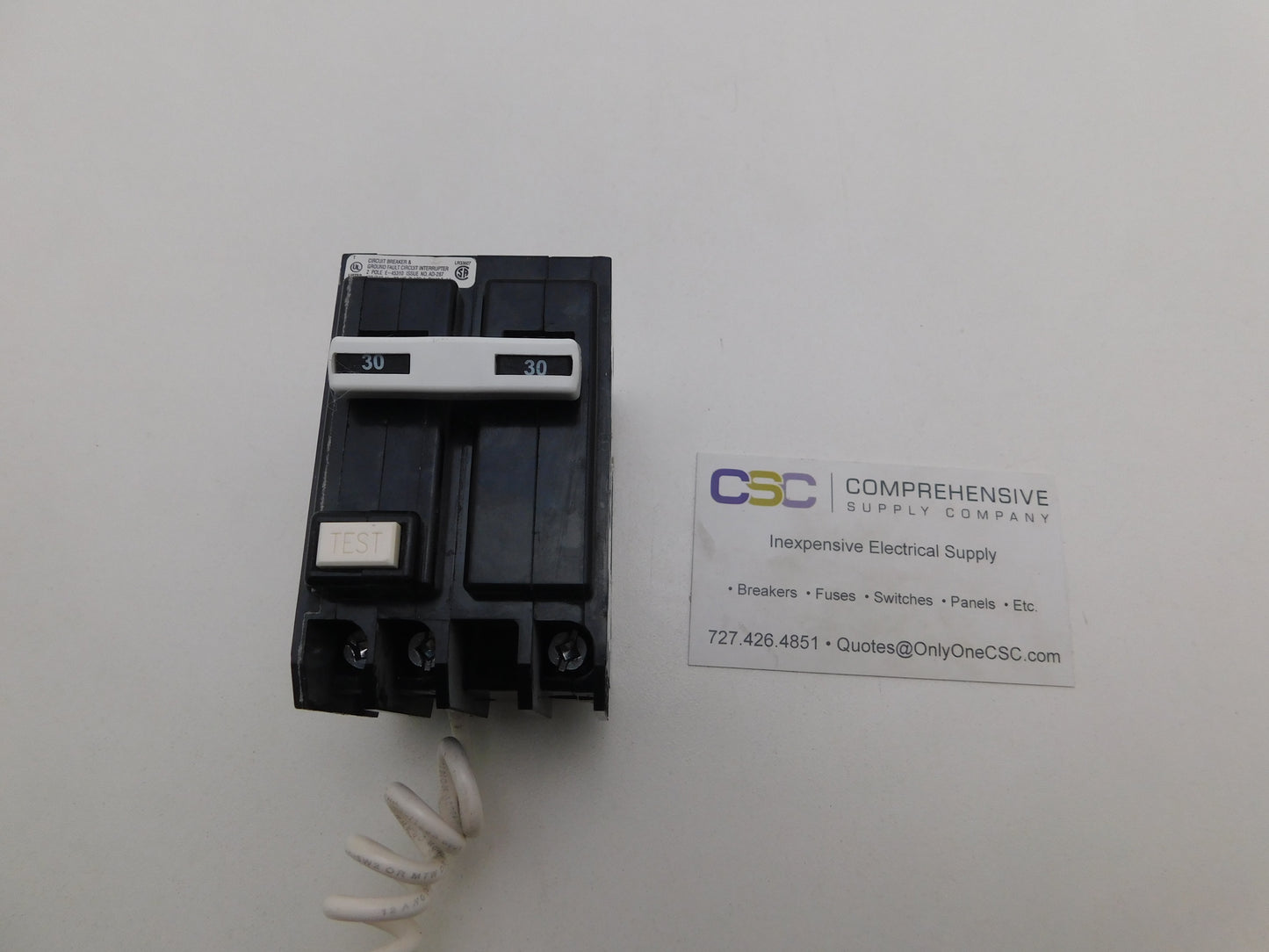 GFTCB230 - Eaton 30A Amp 2P Pole 10kA@120/240V Plug On Ground Fault GFCI Circuit Breaker