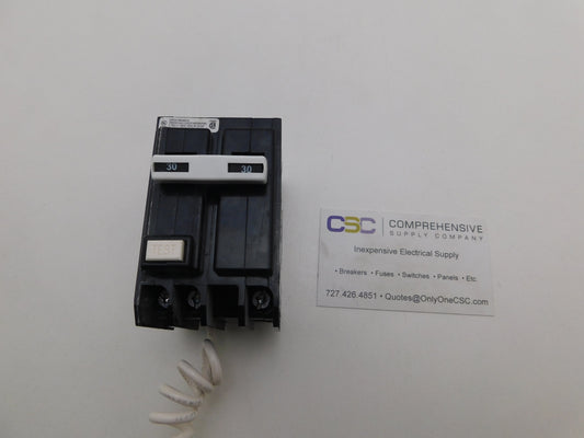 GFTCB230 - Eaton 30A Amp 2P Pole 10kA@120/240V Plug On Ground Fault GFCI Circuit Breaker