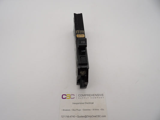 Y1B120 - Square D 20A Amp 1P Pole 10kA@277V Bolt On Circuit Breaker