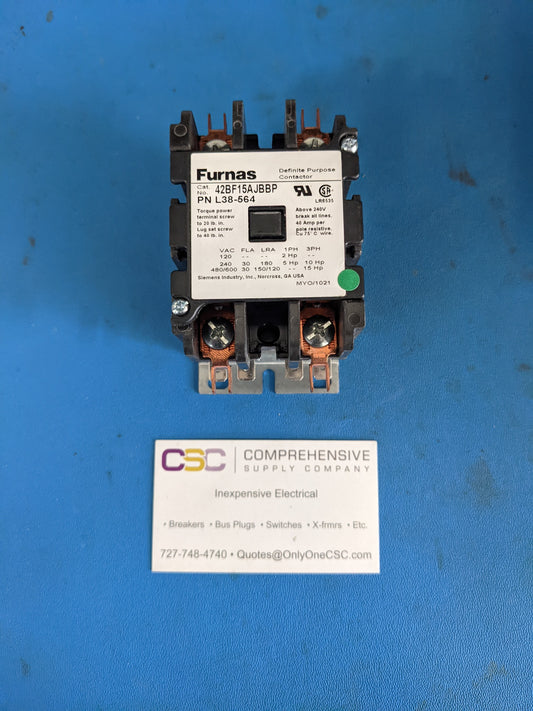 42BF15AJBBP - Furnas 30A Amp 24V 2P Pole Open Contactor