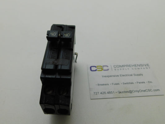 A240 - Challenger 40A Amp 2P Pole 10kA@240V Plug On Circuit Breaker W/Rejection Clip