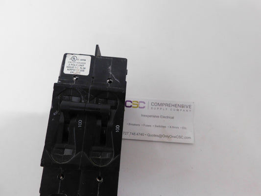 209-2-1REG4-66-4-9-100-H-V - Airpax 100A Amp 2P Pole 240V Magnetic Hydraulic Delay Bolt On Circuit Breaker