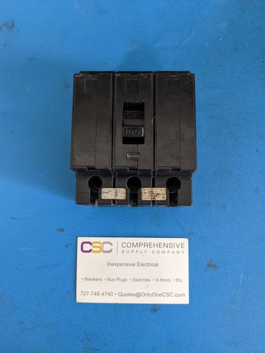 QE3100VH - Square D 100A Amp 3P Pole 22kA@240V Plug On Circuit Breaker