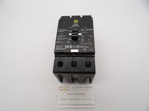 EDB34100 - Square D 100A Amp 3P Pole 18kA@480Y/277V Bolt On Circuit Breaker