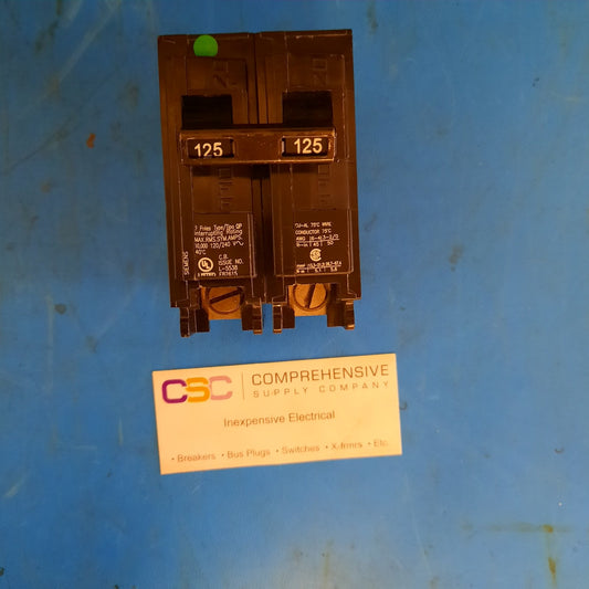 Q2125 - Siemens 125A Amp 2P Pole 10kA@120/240V Plug On Circuit Breaker