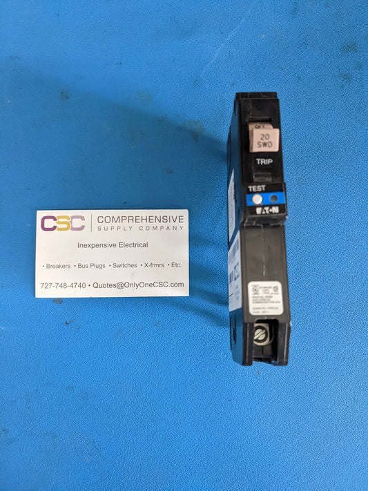 CHFAFGF120PN - Eaton 20A Amp 1P Pole 10kA@120V Plug On Dual Function AFCI/GFCI Pon Circuit Breaker