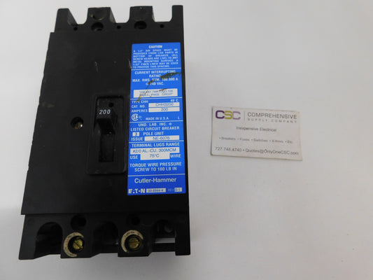 CHH3200 - Eaton 200A Amp 3P Pole 100kA@240V Bolt On Circuit Breaker W/ Blue Label
