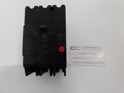 TEY315 - GE 15A Amp 3P Pole 14kA@480/277V Bolt On Circuit Breaker