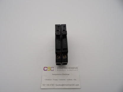 A1515 - Challenger 15/15A Amp 2X1P Pole 10kA@120/240V Plug On Duplex Circuit Breaker W/Clip - Older Series