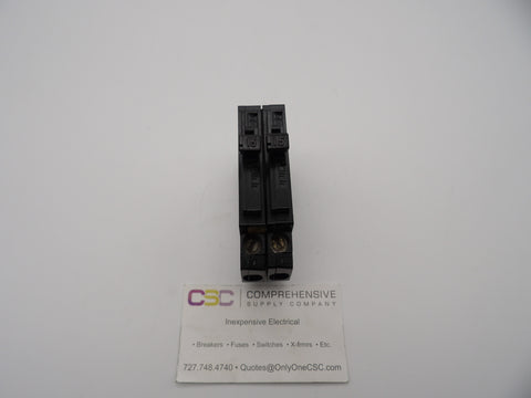 A1515 - Challenger 15/15A Amp 2X1P Pole 10kA@120/240V Plug On Duplex Circuit Breaker W/Clip - Older Series