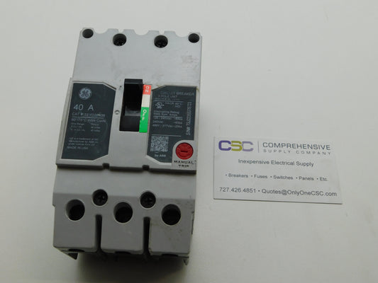 TEYD3040B - GE 40A Amp 3P Pole 25kA@480Y/277V Bolt On Circuit Breaker