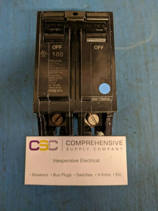 THQL21100 - GE 100A Amp 2P Pole 10kA@120/240V Plug On Circuit Breaker