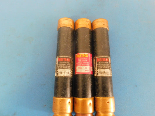 FRS-R-40 - Bussmann 40A Amp 600V Class Rk5 Fusetron Time Delay Cartridge Fuse 3Pk